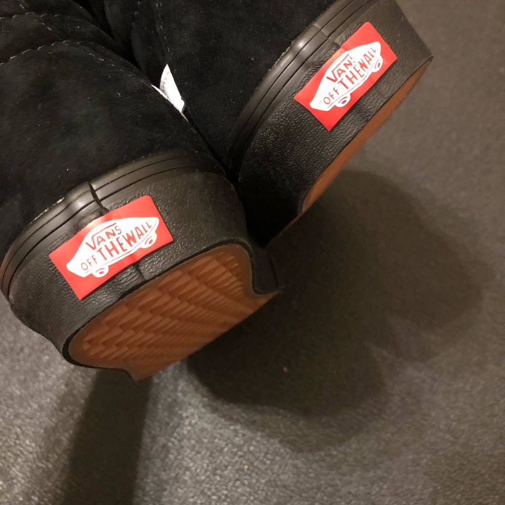 25. Vans Sk8-Hi pig suede black/black eco dry water repellent W9.5/M8 - Picture 6 of 9